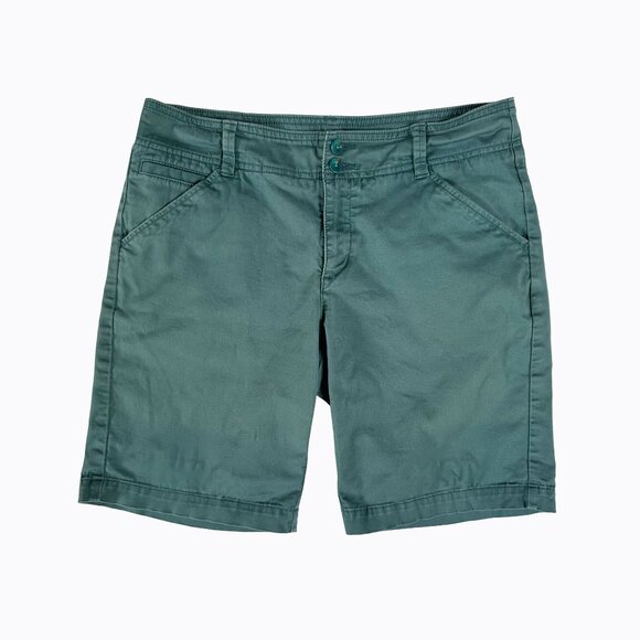 Lee Chino Mid-Rise Shorts Sz 6M Aqua Cotton Basic Preppy Beachy Nautical Classic - Picture 1 of 9